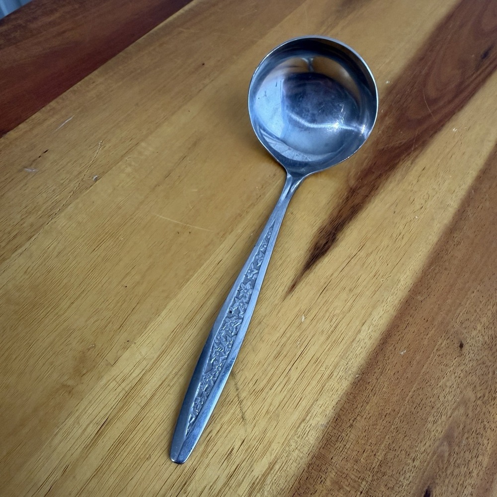 Customcraft Stainless Steel Ladle Floral Handle Replacement Kitchen Dining Soup